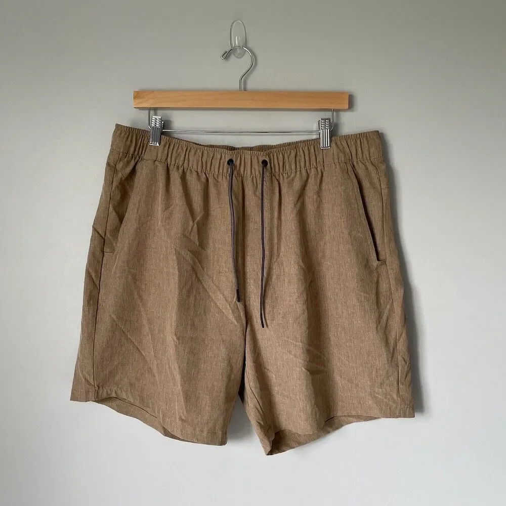 Eddie Bauer Performance Shorts Lightweight Gorpcore Tan Brown Men's Size XL